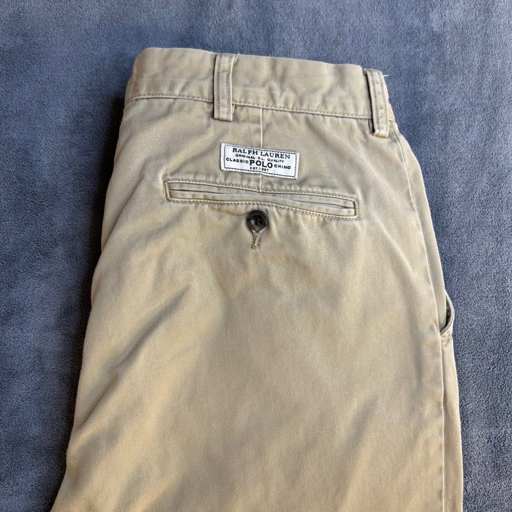 Polo Ralph Lauren Mens 34x29 (34x30 tag) Prospect Pant Chino Tan Khaki Preppy